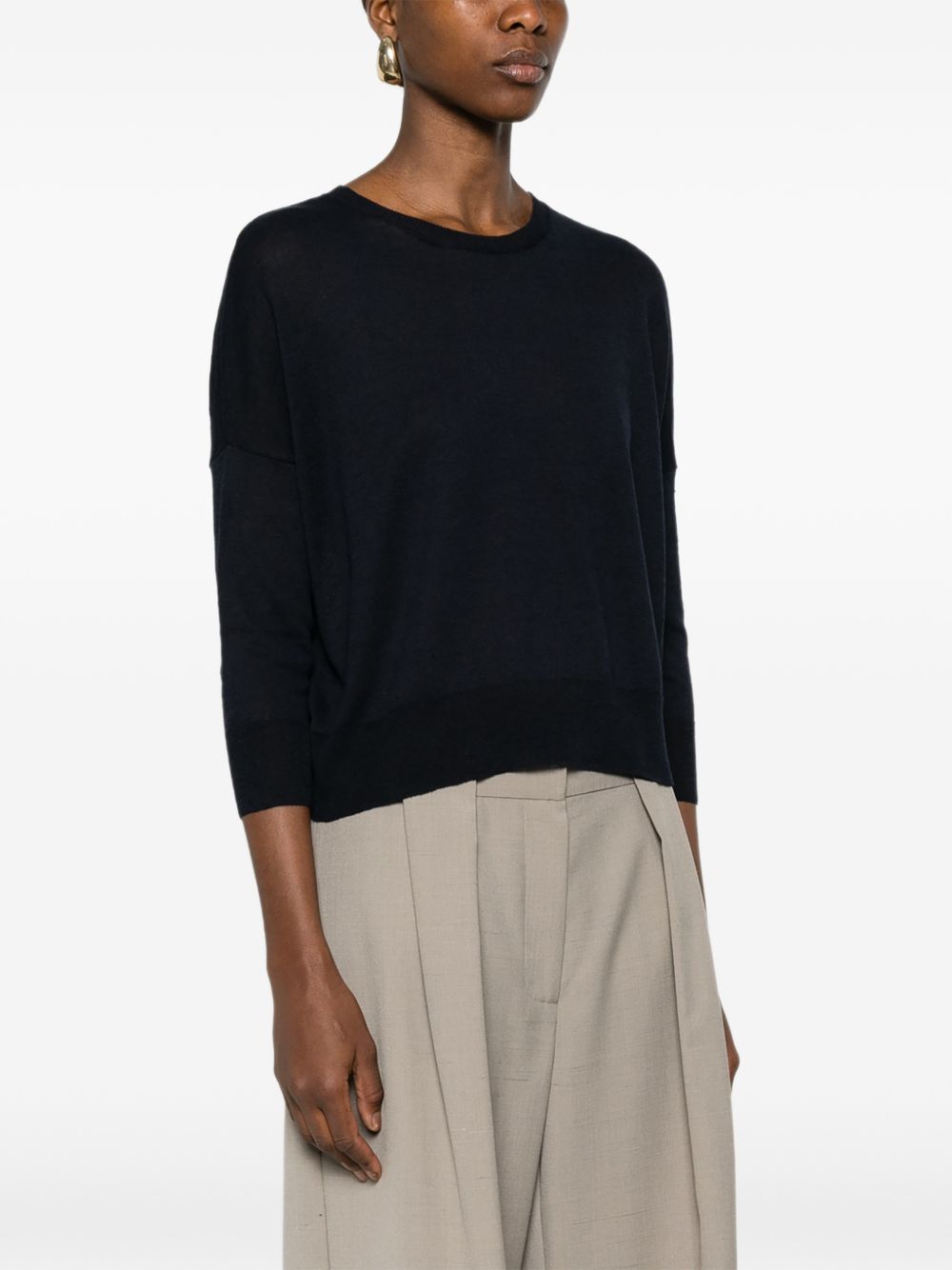 Base Sweaters Blue Linen/flax