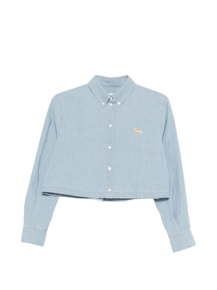 MAISON KITSUNE Shirts Clear Blue Cotton