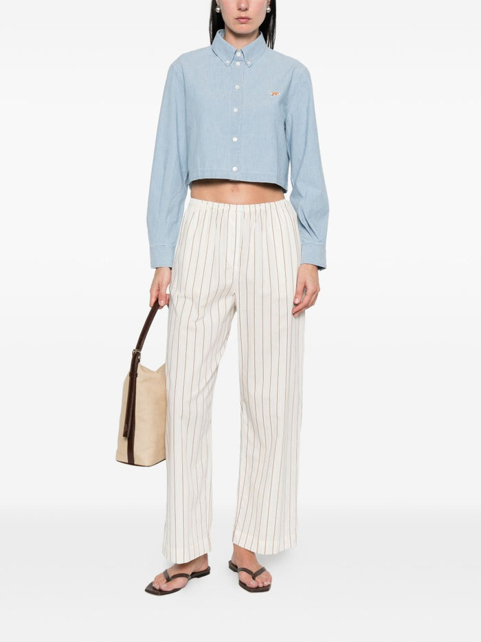 MAISON KITSUNE Shirts Clear Blue Cotton
