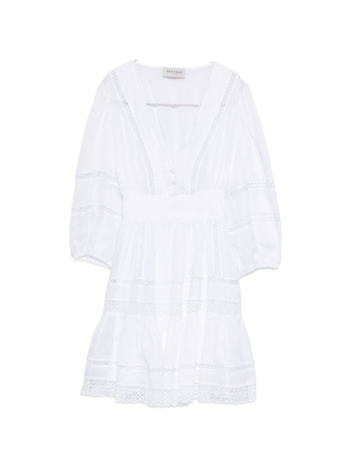 ERMANNO FIRENZE Dresses White Outer: ramie