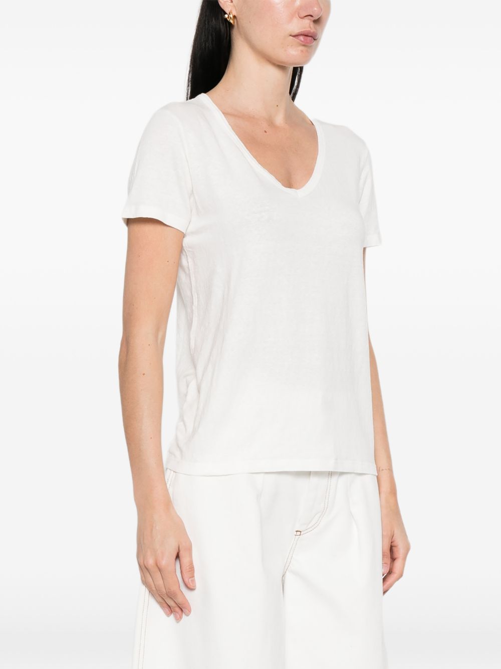 Base T-shirts and Polos White Linen/flax