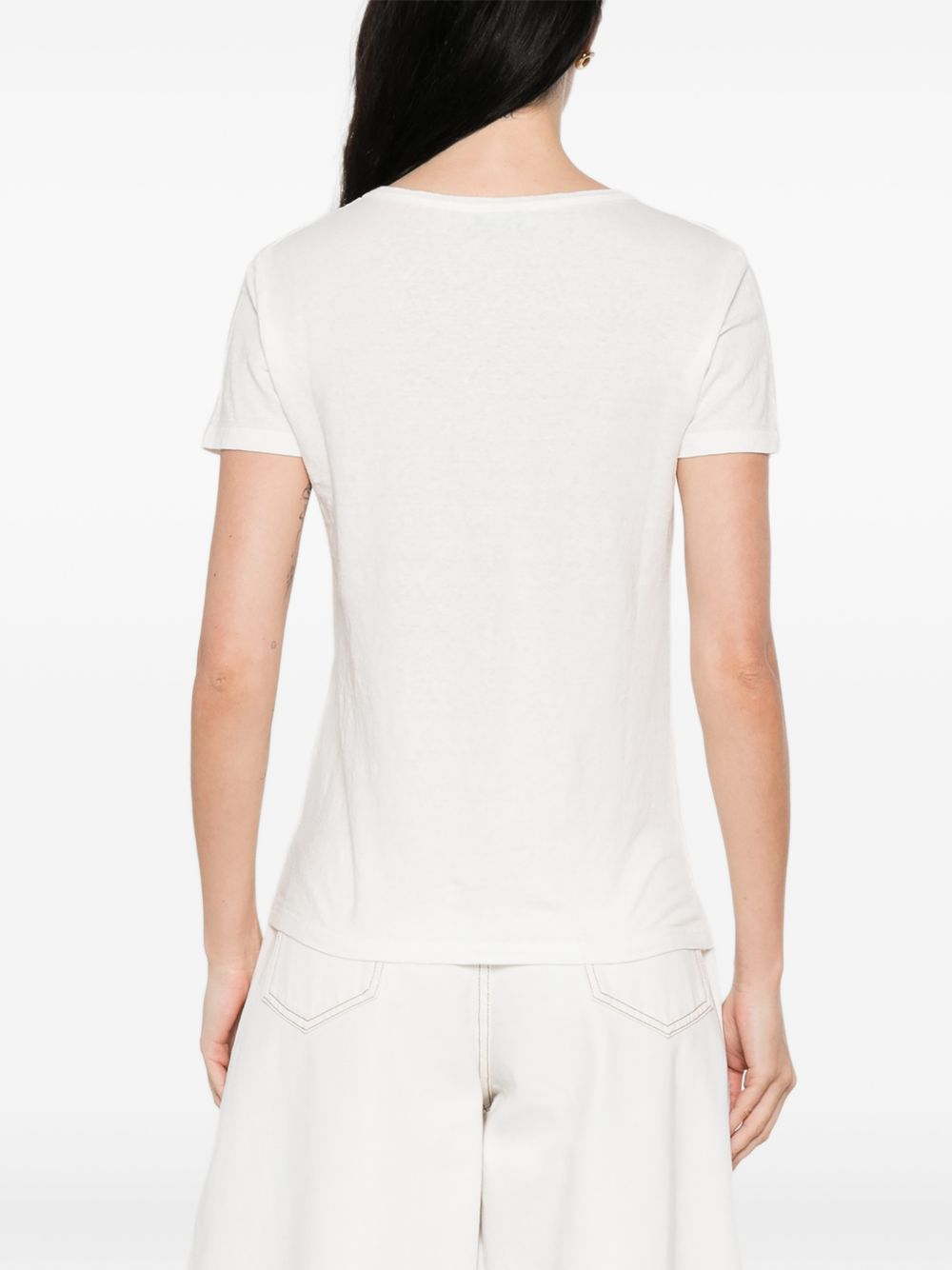 Base T-shirts and Polos White Linen/flax