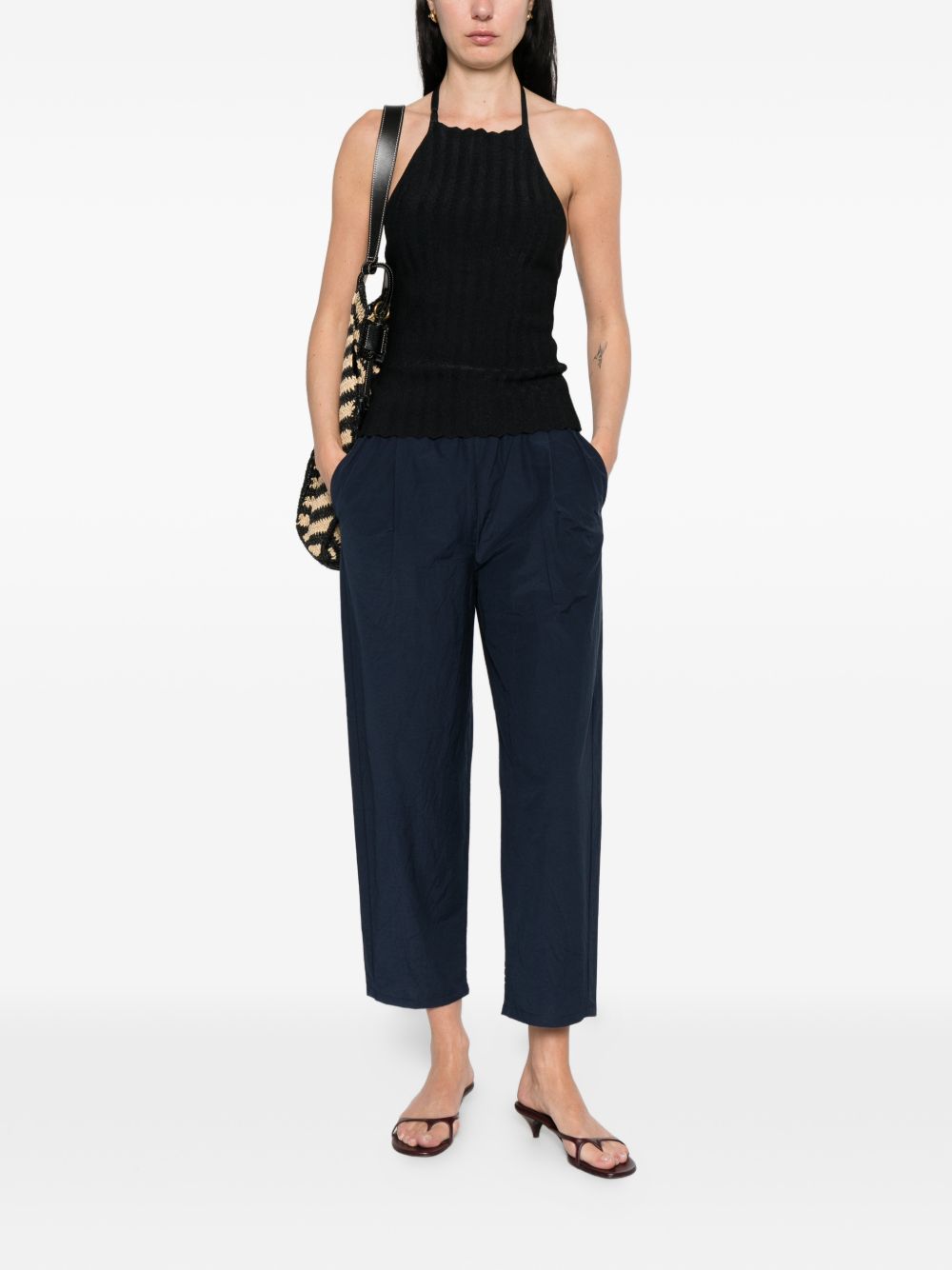 Apuntob Trousers Blue Cotton Polyester