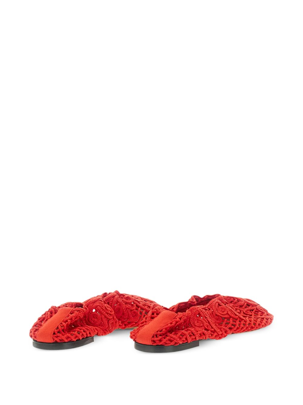 ODISSI Flat shoes Red Outer: fabric