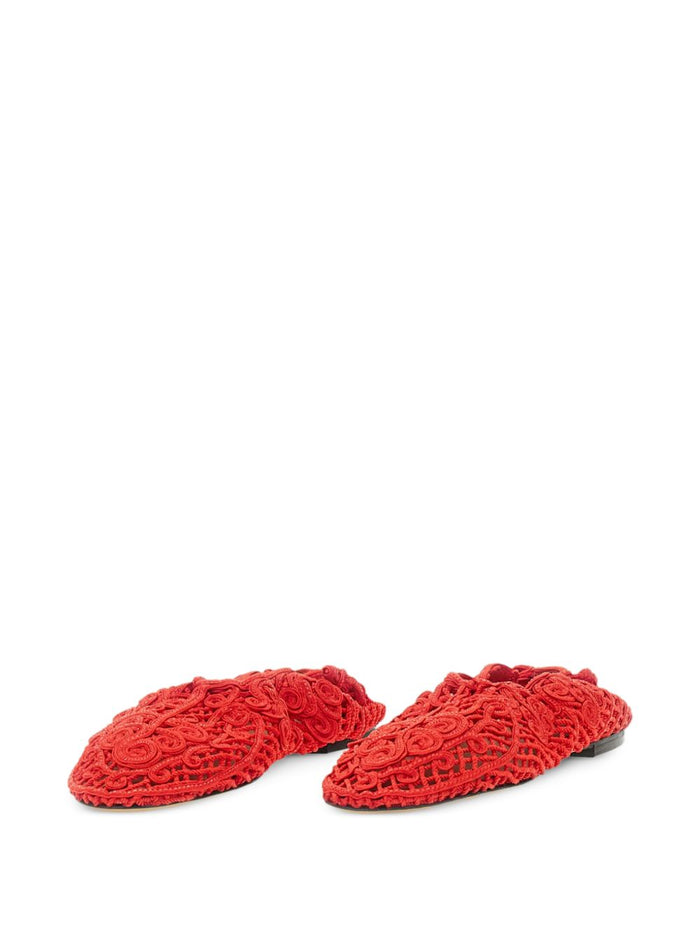 ODISSI Flat shoes Red Outer: fabric