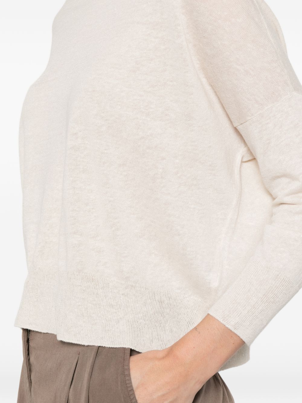 Base Sweaters Beige Linen/flax