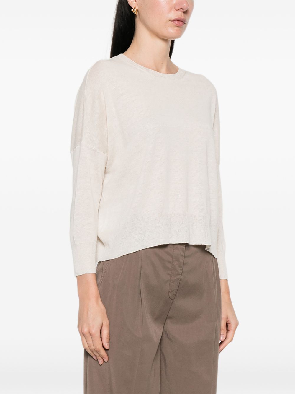 Base Sweaters Beige Linen/flax