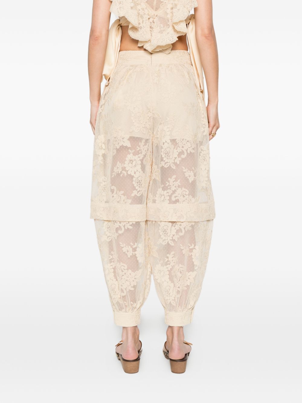 Zimmermann Trousers Beige Polyester