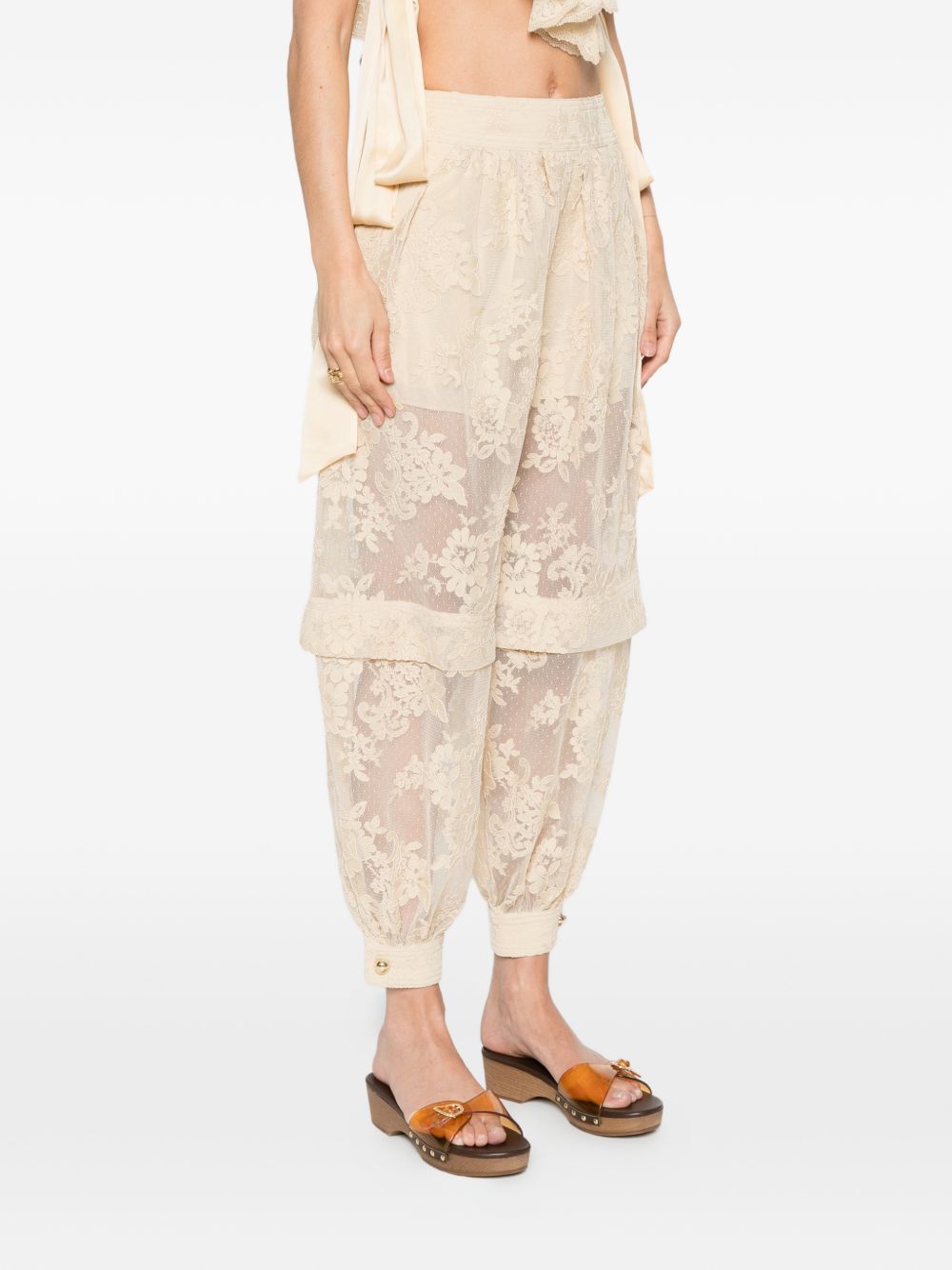 Zimmermann Trousers Beige Polyester