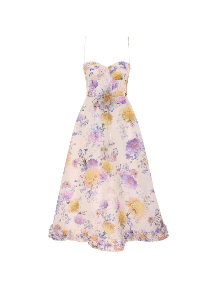 Zimmermann Dresses Beige Linen Silk
