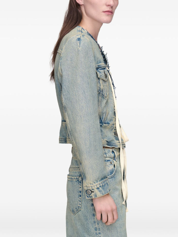 Maison Margiela Coats Blue Natural (veg)->cotton100.0 %