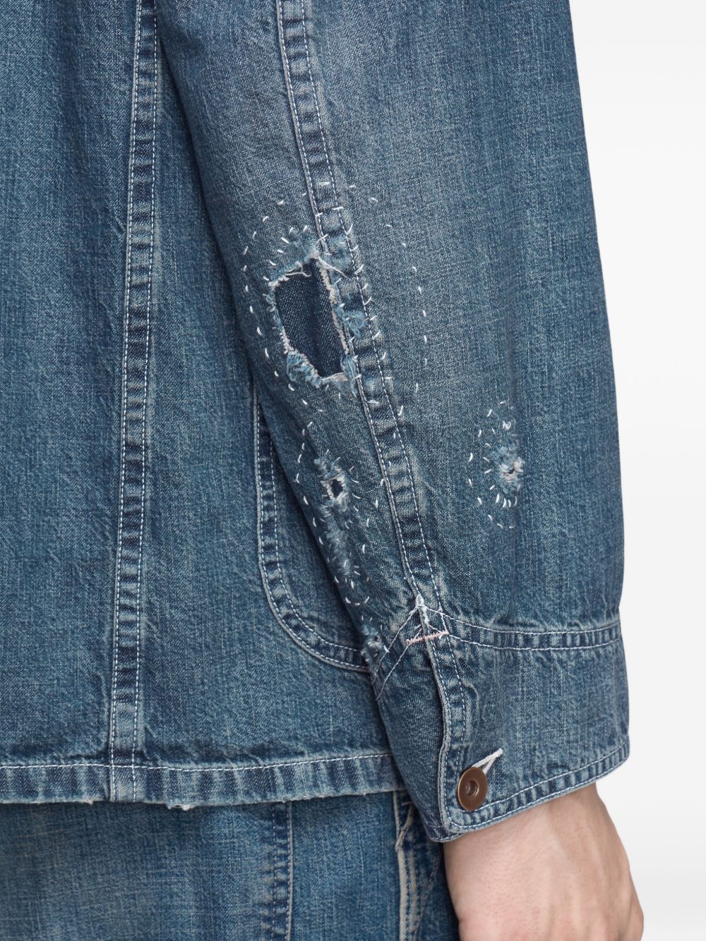 Maison Margiela Coats Clear Blue Natural (veg)->cotton100.0 %