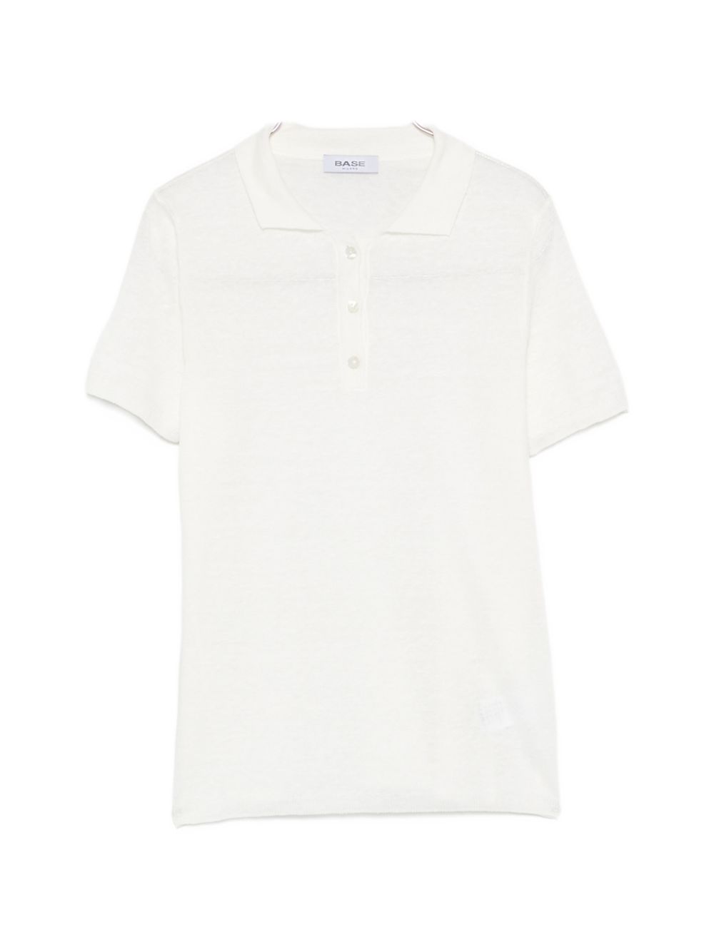 Base T-Shirts And Polos Bianco Linen/flax