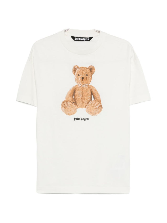 Palm Angels T-shirts and Polos White Natural (veg)->cotton100.0 %