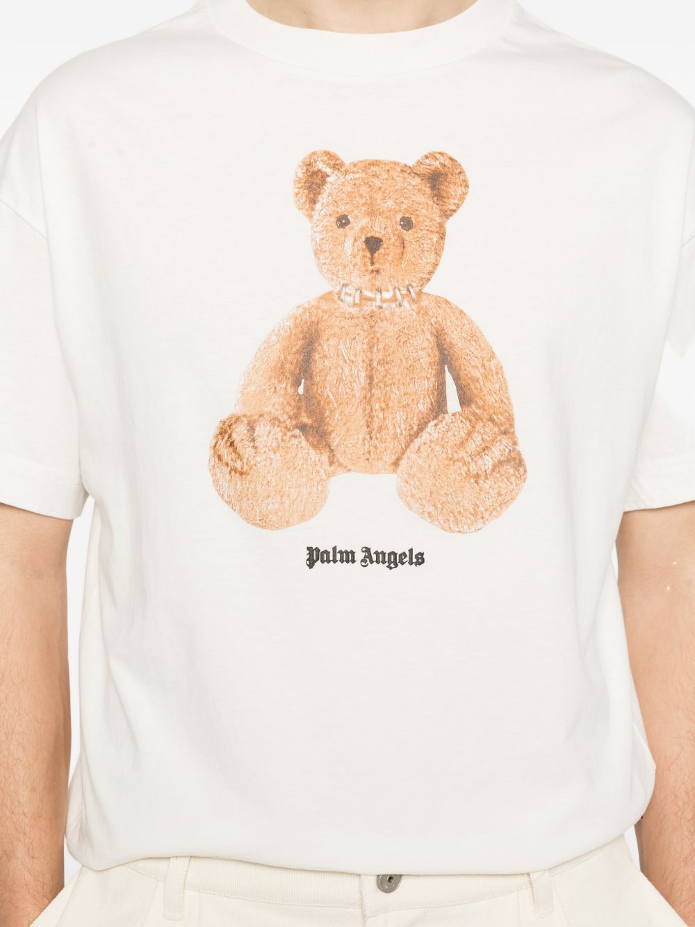 Palm Angels T-shirts and Polos White Natural (veg)->cotton100.0 %