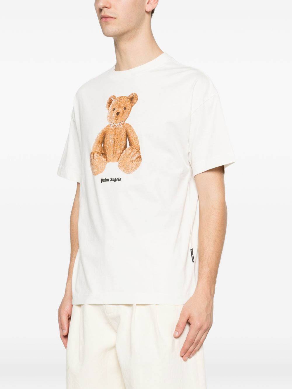 Palm Angels T-shirts and Polos White Natural (veg)->cotton100.0 %
