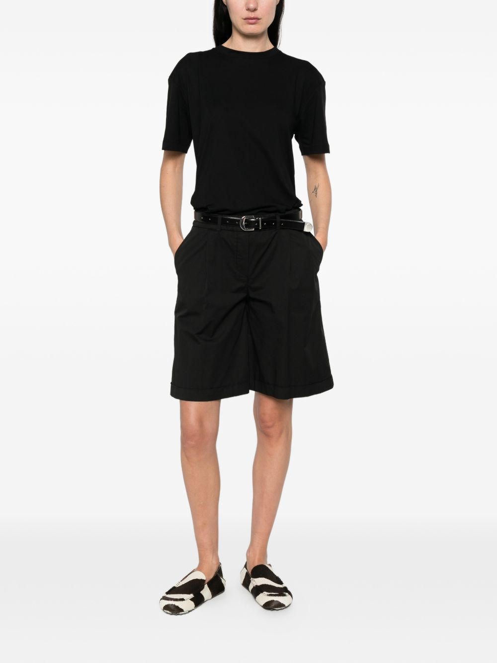 Via Masini 80 Shorts Nero Cotton