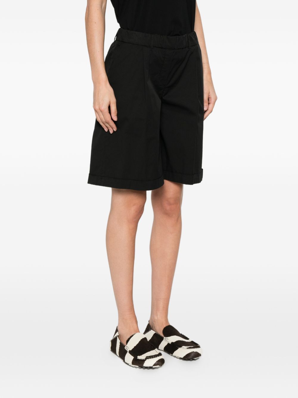Via Masini 80 Shorts Nero Cotton