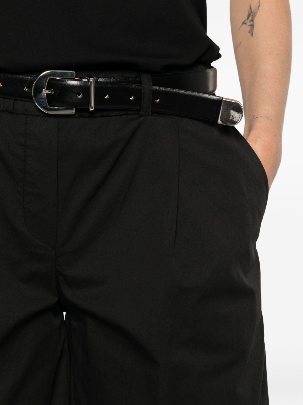 Via Masini 80 Shorts Nero Cotton