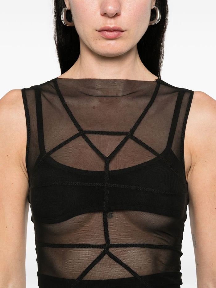 Rick Owens Top Black Polyamide