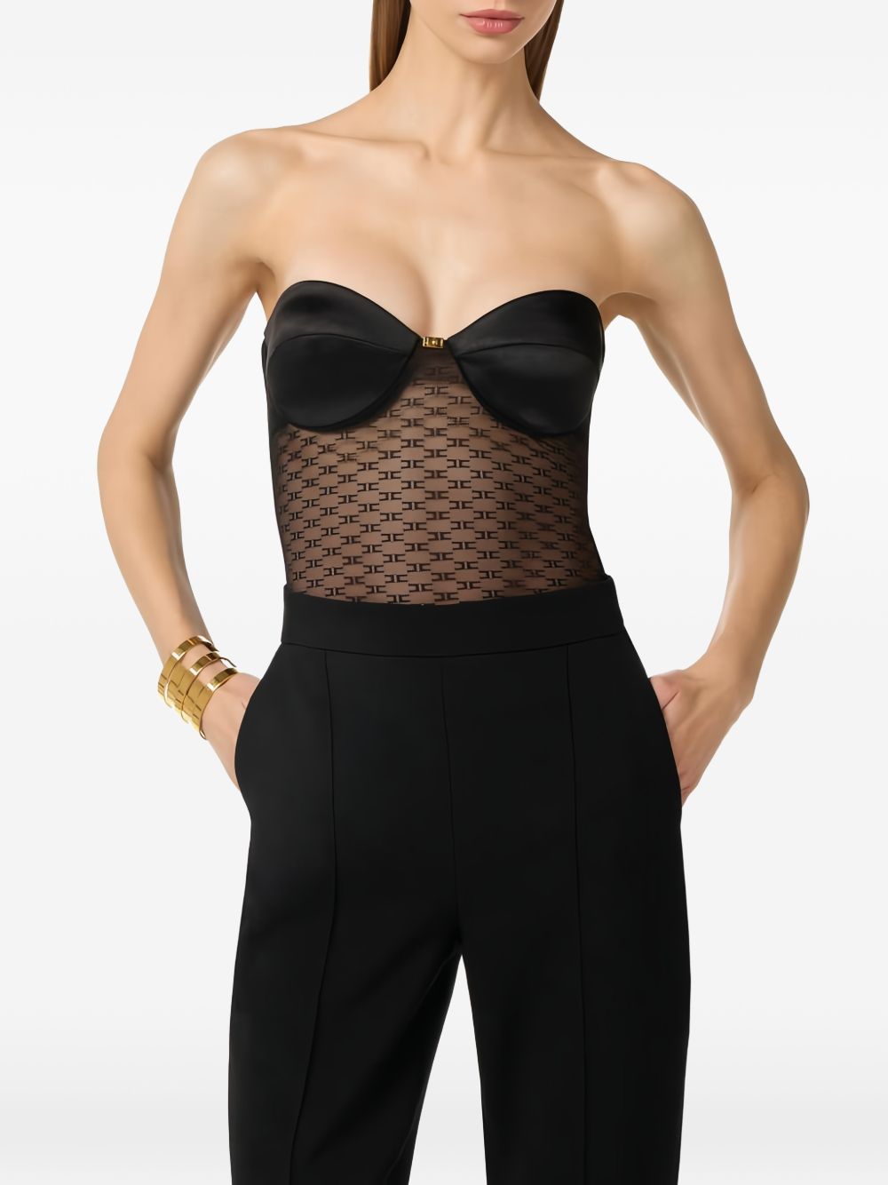 Elisabetta Franchi Top Black Polyester