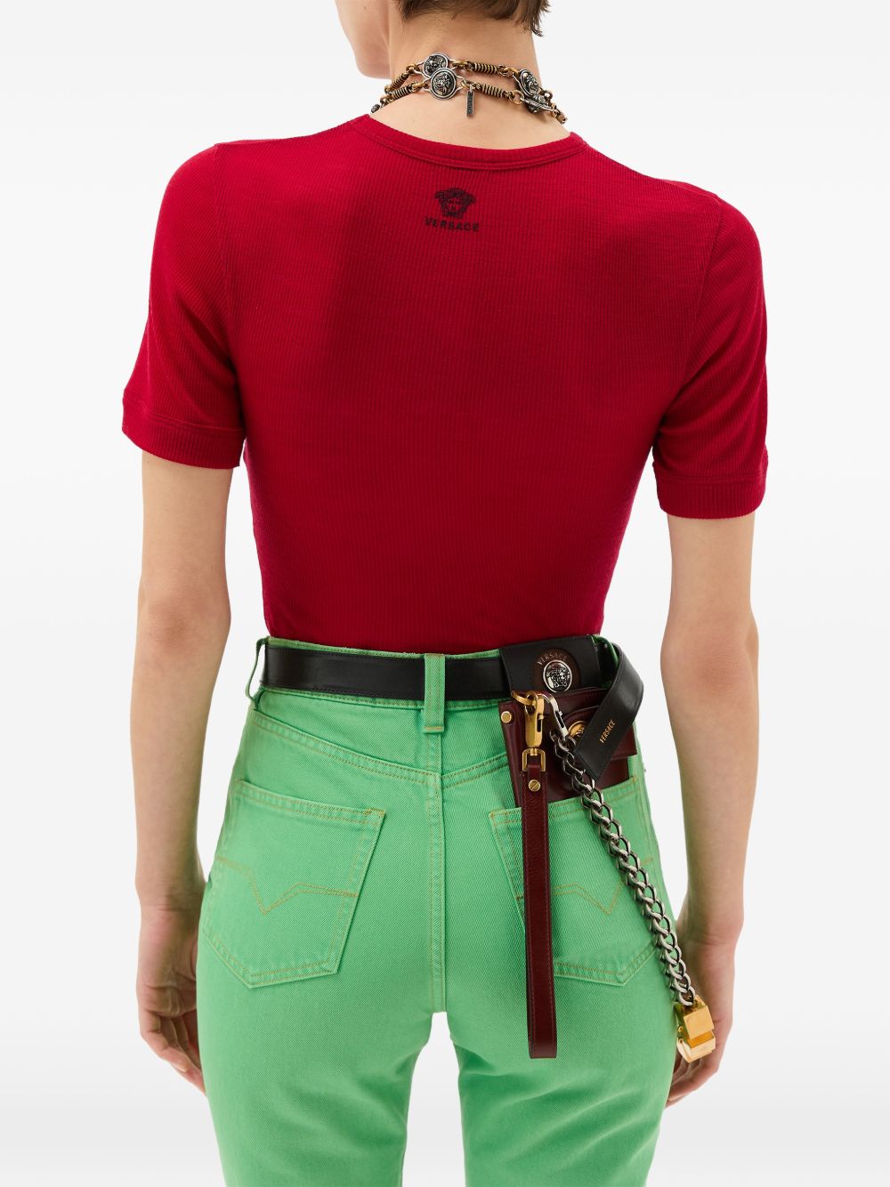Versace Sweaters Red Virgin Wool