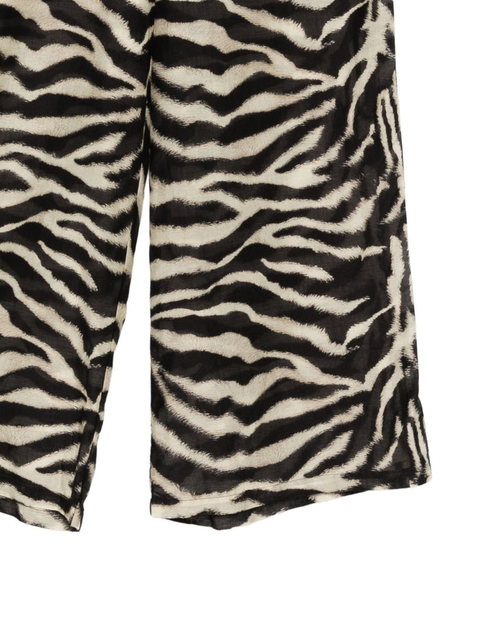 Ermanno Scervino Trousers Zebrato Cotton Silk