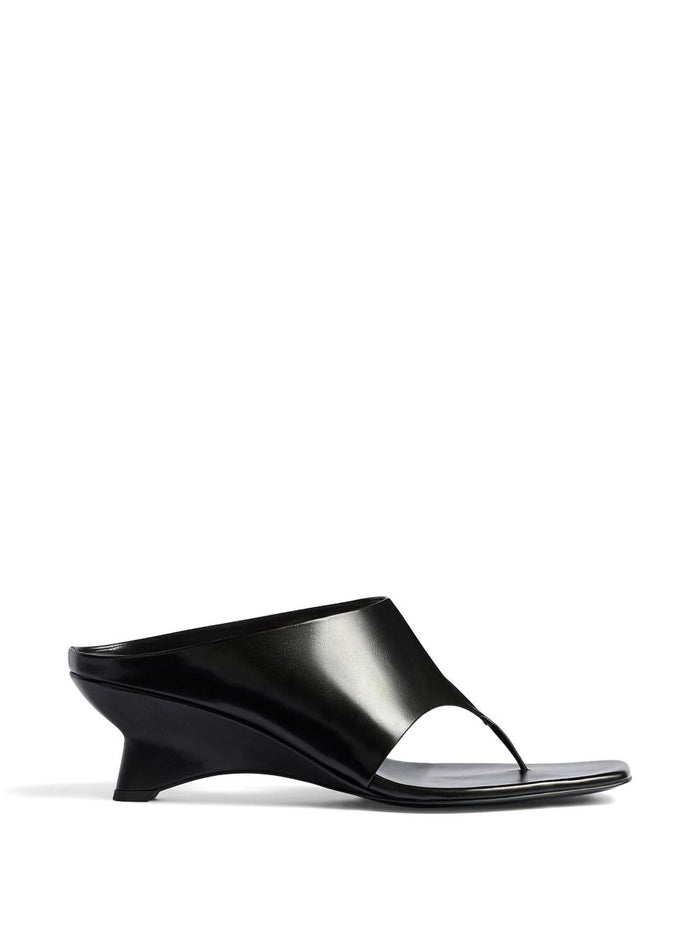Khaite Sandals Black Calf Leather