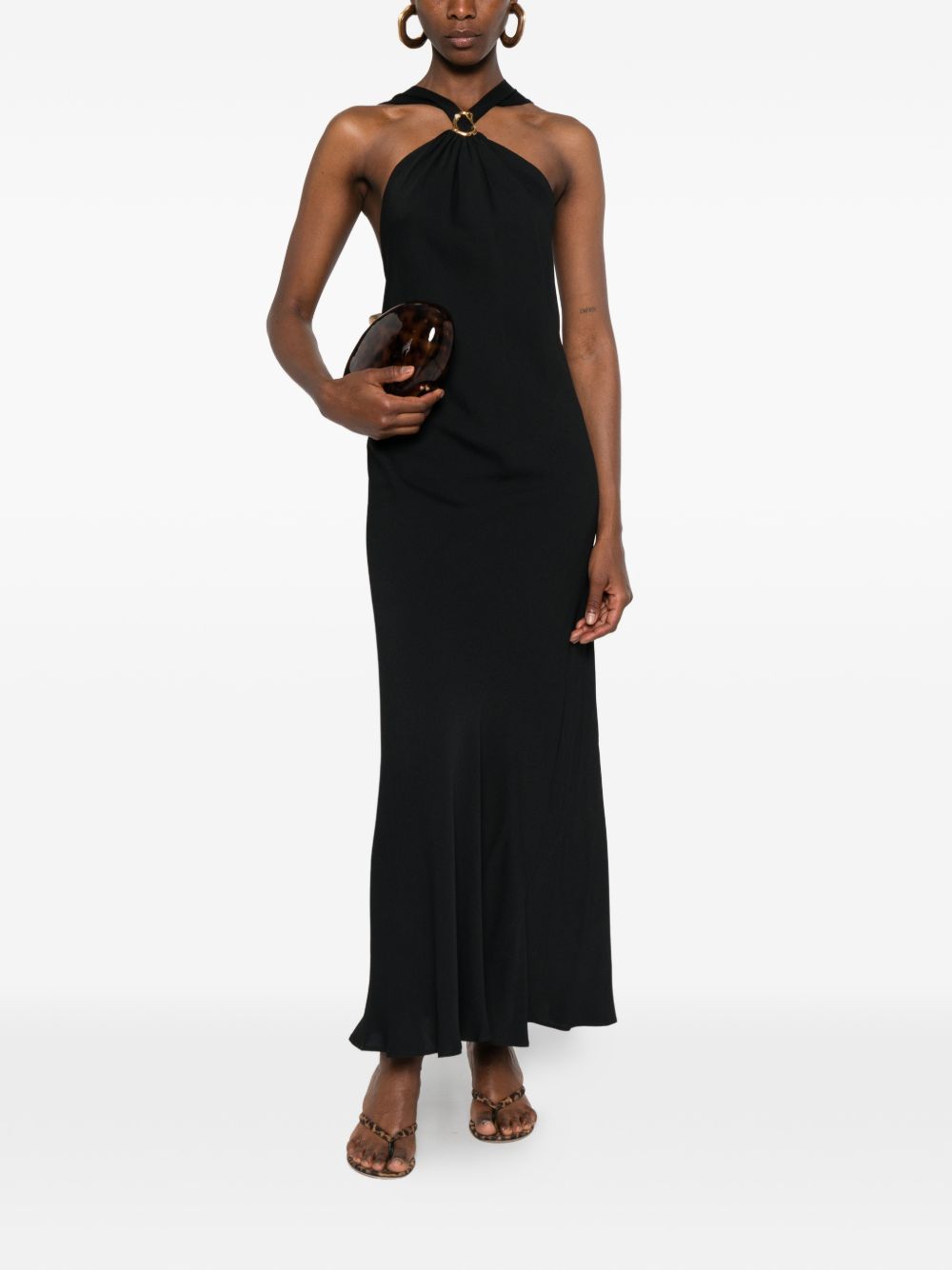 Forte Dresses Black Acrylic Silk