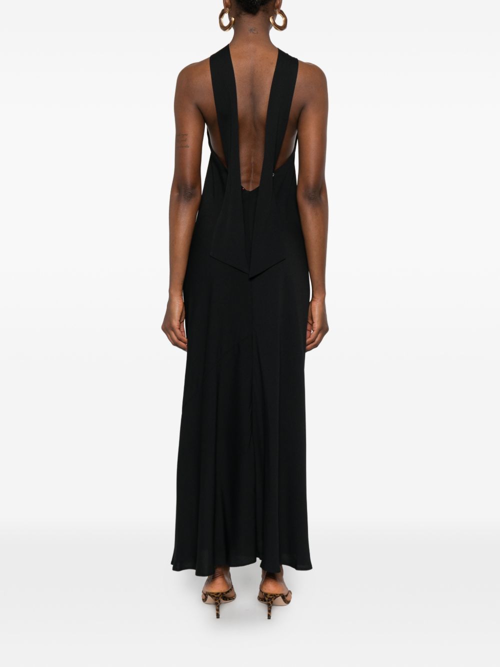 Forte Dresses Black Acrylic Silk
