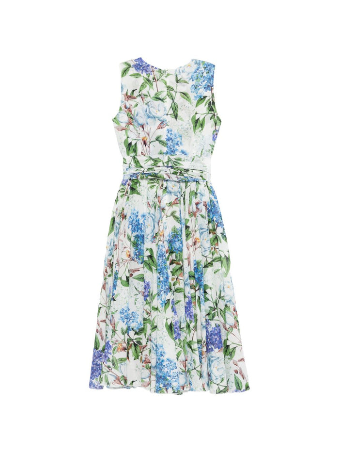 Samantha Sung Dresses Clear Blue Cotton