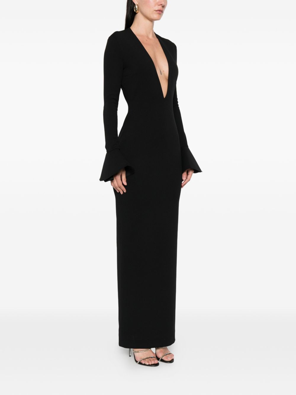Solace London Dresses Nero Outer: polyester