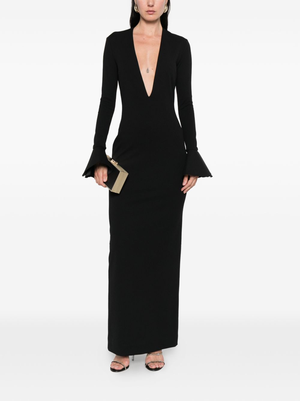 Solace London Dresses Nero Outer: polyester