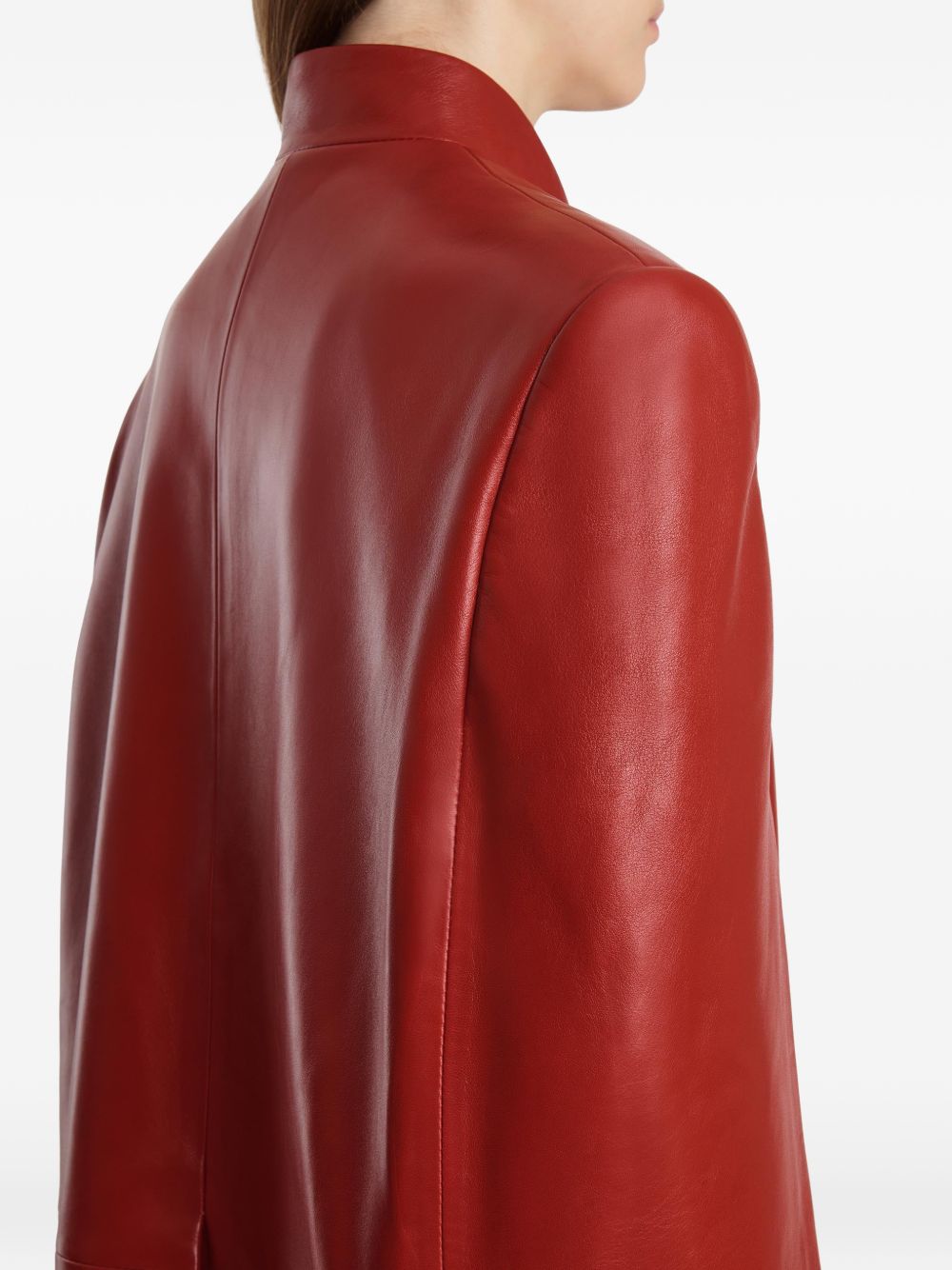 KHAITE Jackets Red Furs & Skins->lambskin100.0 %