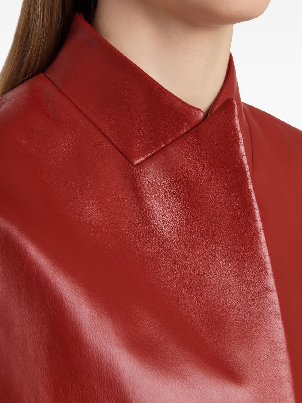 KHAITE Jackets Red Furs & Skins->lambskin100.0 %