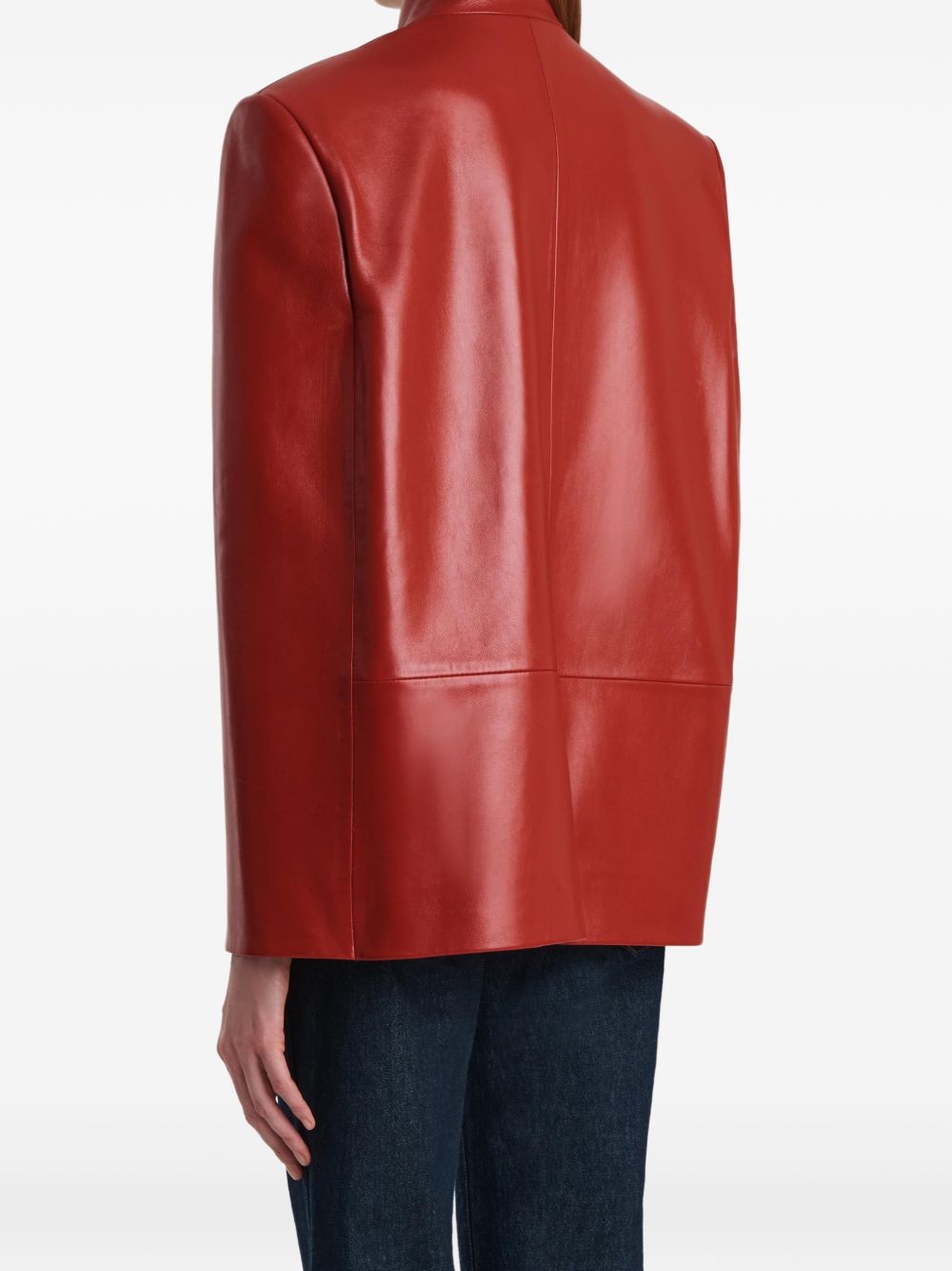 KHAITE Jackets Red Furs & Skins->lambskin100.0 %