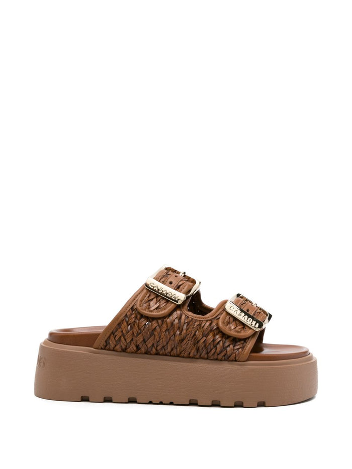 Casadei Sandals Marrone Outer: rayon