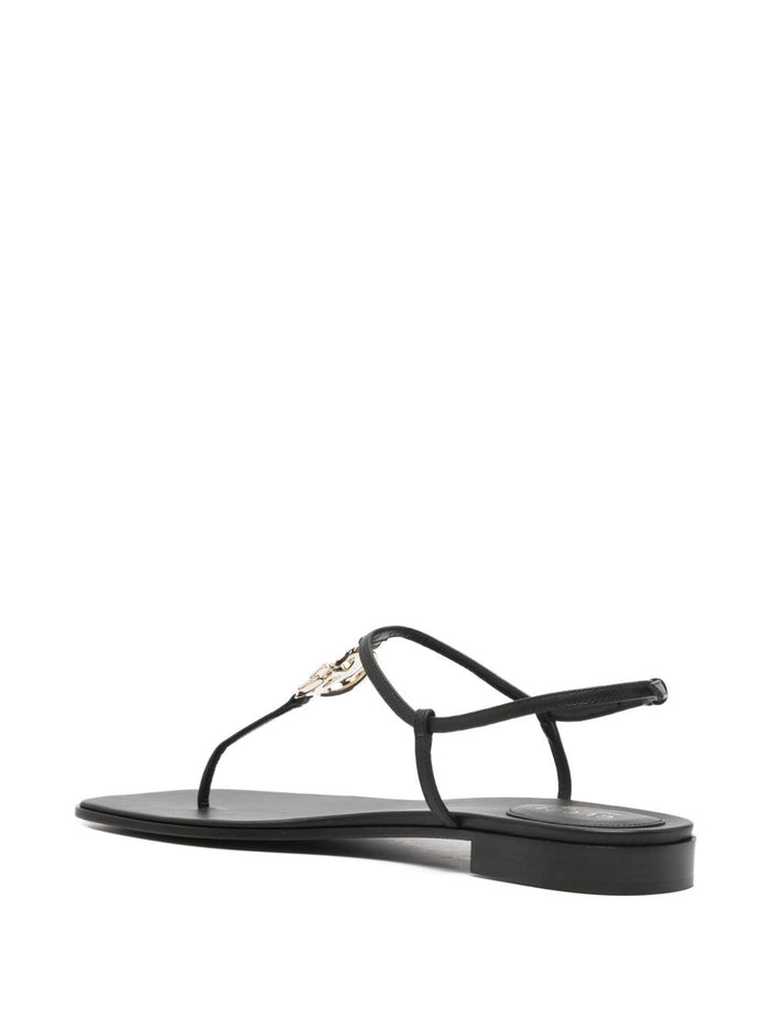 Gucci Sandals Black Calf Skin