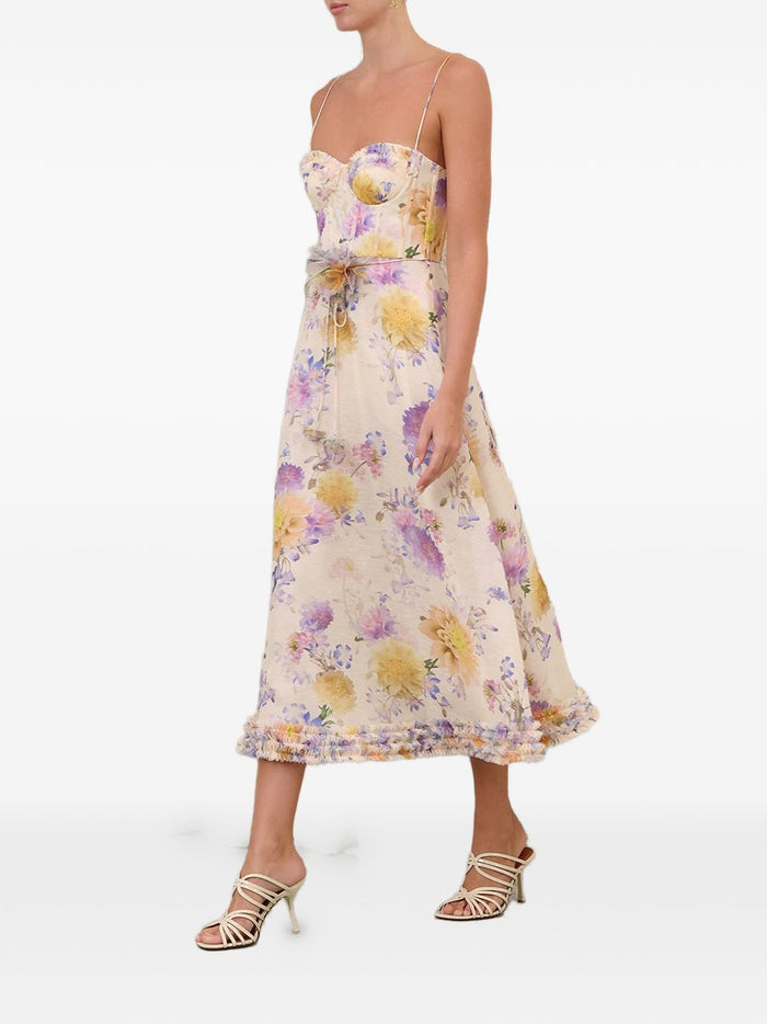 Zimmermann Dresses Beige Linen Silk