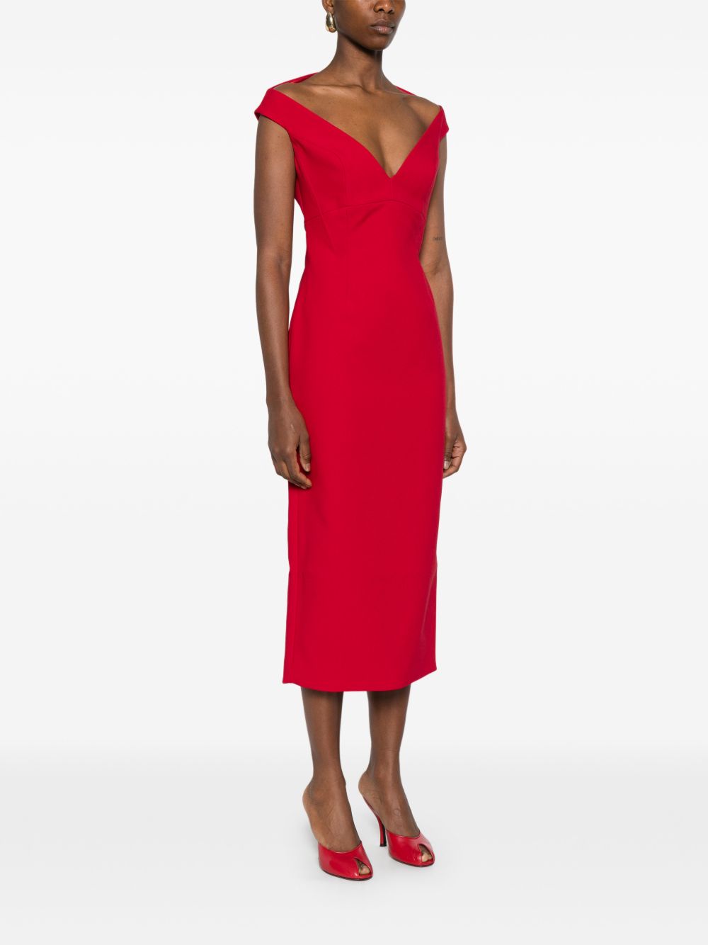 Solace London Dresses Rosso Outer: polyester