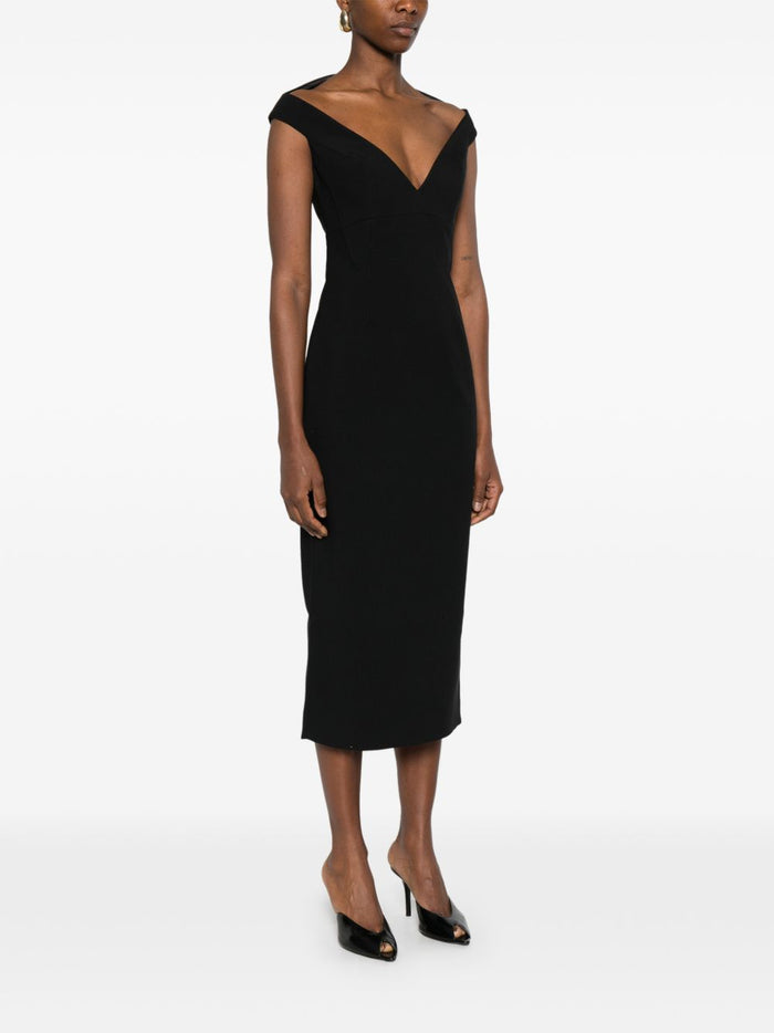 Solace London Dresses Nero Outer: polyester
