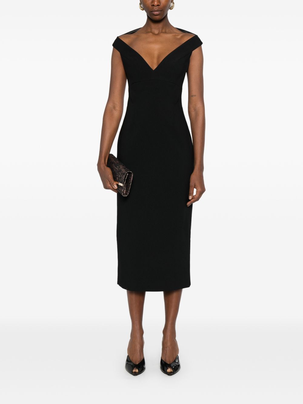 Solace London Dresses Nero Outer: polyester