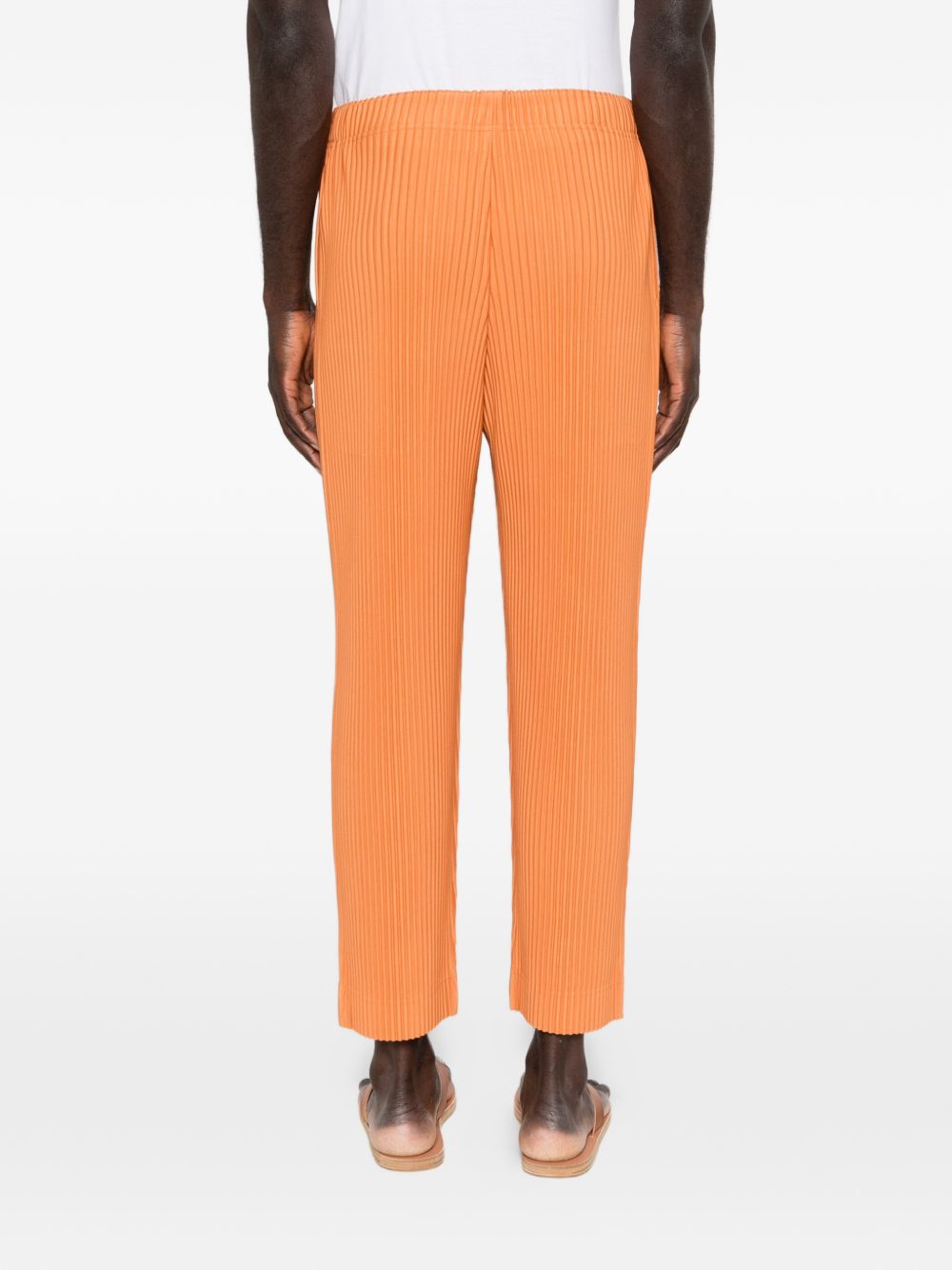 Homme Plisse Issey Miyake Trousers Arancio Poyester