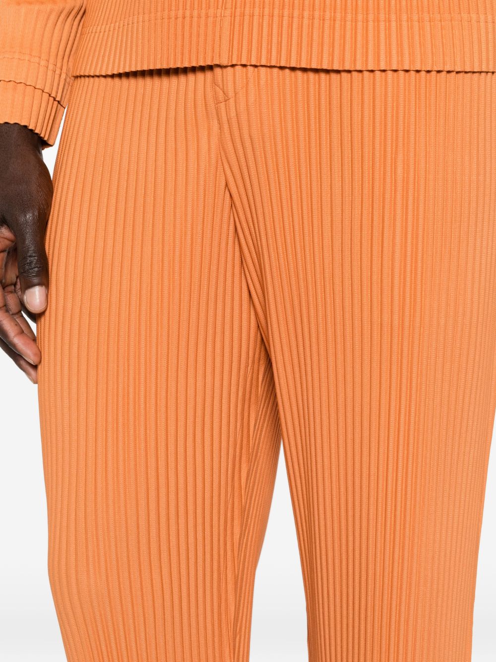 Homme Plisse Issey Miyake Trousers Arancio Poyester