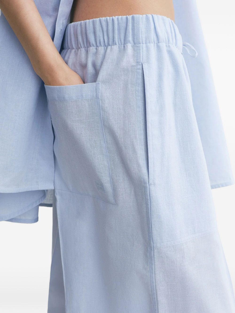 Toteme Main Trousers Clear Blue Cotton