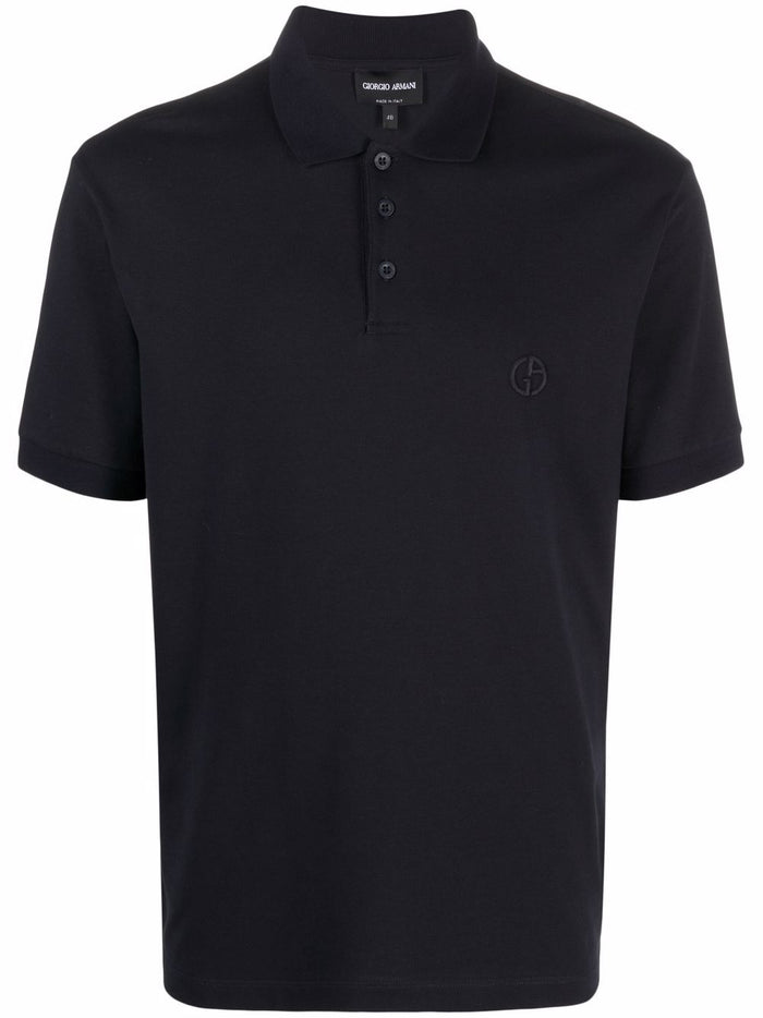 Giorgio Armani T-Shirts And Polos Blue Cotton