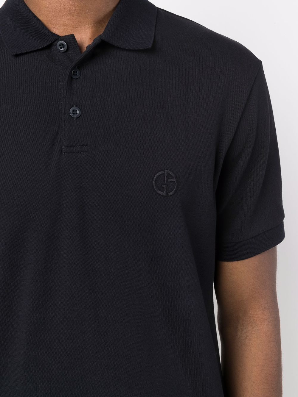 Giorgio Armani T-Shirts And Polos Blue Cotton