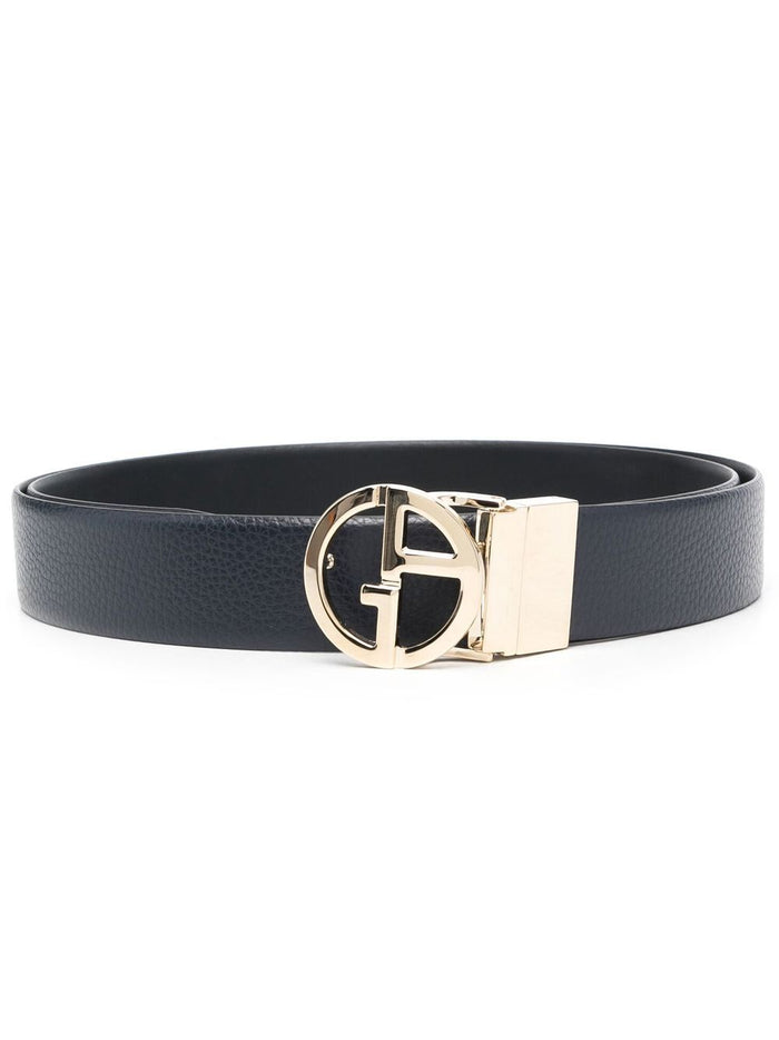 Giorgio Armani Belts Blue Polyurethane Calf Leather