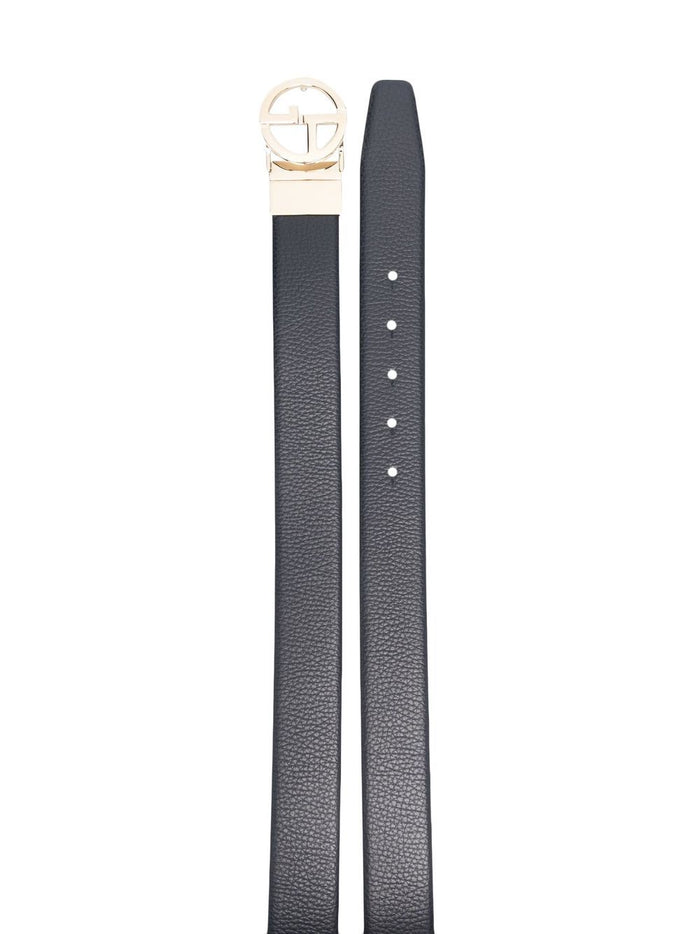 Giorgio Armani Belts Blue Polyurethane Calf Leather