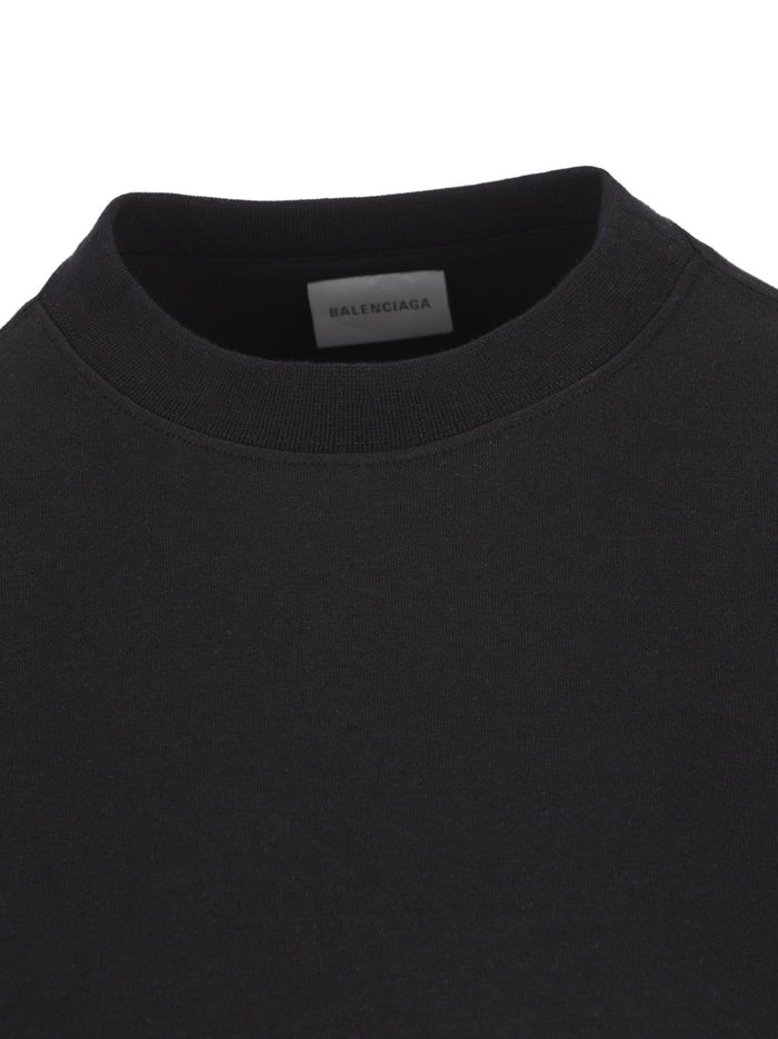 Balenciaga T-Shirts And Polos Black Polyester Cotton